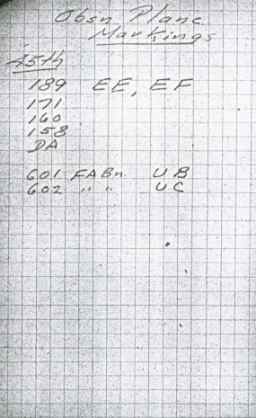 Artilery Forward Observer Anzio notebook page 26