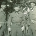 Three unknown officers from the 645th Tank Destroyer Battalion