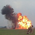 Pyrotechnics used in reenactment of battle at Frederick, MD Airshow 2000