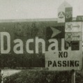 Road sign for Dachau on the Autobahn