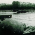 crossing the Rhine river, Germany