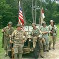 second worldwar reenactors Marched in the Bangor Pennsylvania, anniversary parade 2000