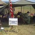 Getting out of the hot sun at a reenactment.