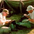 Rob and Tony prepare for the dance at the World War Two weekend in Reading, PA