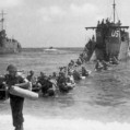 LST unloads at Ste Maxine, France, 15 August 1944