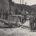 foot bridge across the Durance river.