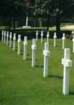 Grave markers at Sicily-Rome Cemetery, Nettuno, Italy